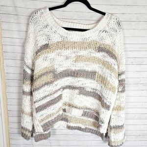LUSH OVERSIZED WOOL CHUNKY SWEATER, SZ MEDIUM